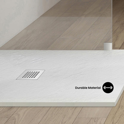 Terre P Series 36" x 36" Reversible Drain Shower Base