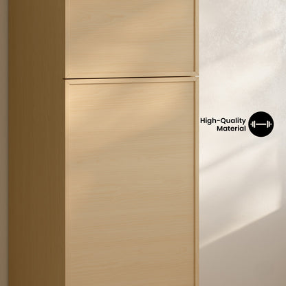 St. Tropez 15 x 15 x 60 Freestanding Linen Cabinet in Natural Oak