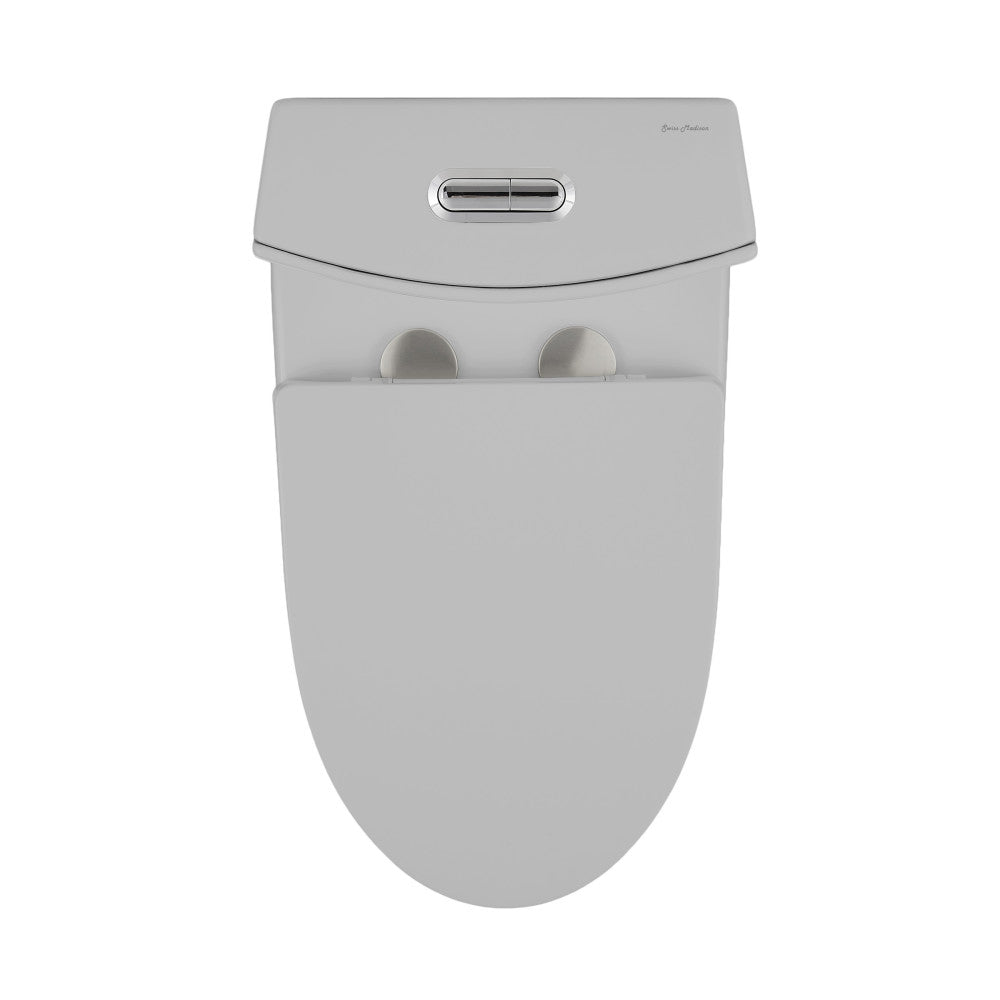St. Tropez One-Piece Elongated Toilet Vortex™ Dual-Flush 1.1/1.6 gpf in Matte Gray