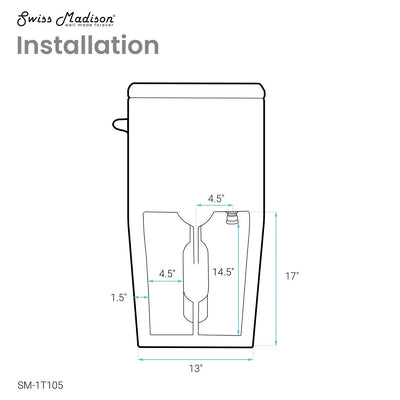 Concorde One Piece Square Right Side Flush Handle Toilet 1.28 gpf