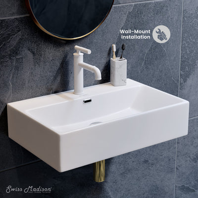 Claire 24" Rectangle Wall-Mount Bathroom Sink