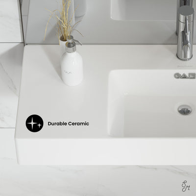 St. Tropez 30" Rectangle Wall-Mounted Sink with Right Side Faucet Mount