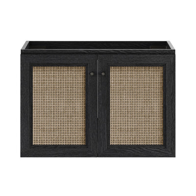 Classe 30" Wall-Mounted Bathroom Vanity in Black Oak without Sink Top