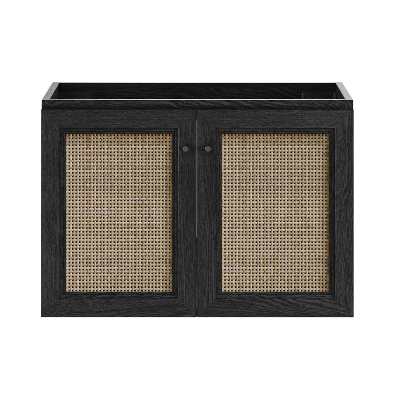 Classe 30" Wall-Mounted Bathroom Vanity in Black Oak without Sink Top