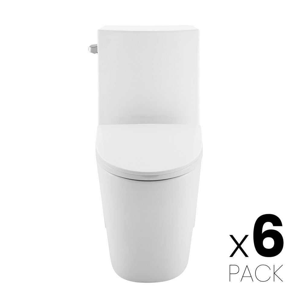 St. Tropez One-Piece Elongated Toilet Side Flush 1.28 gpf (6 - Pack)