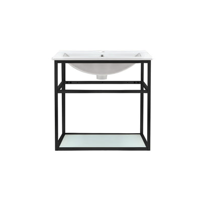 Pierre 24 Single, Metal Frame, Open Shelf, Bathroom Vanity