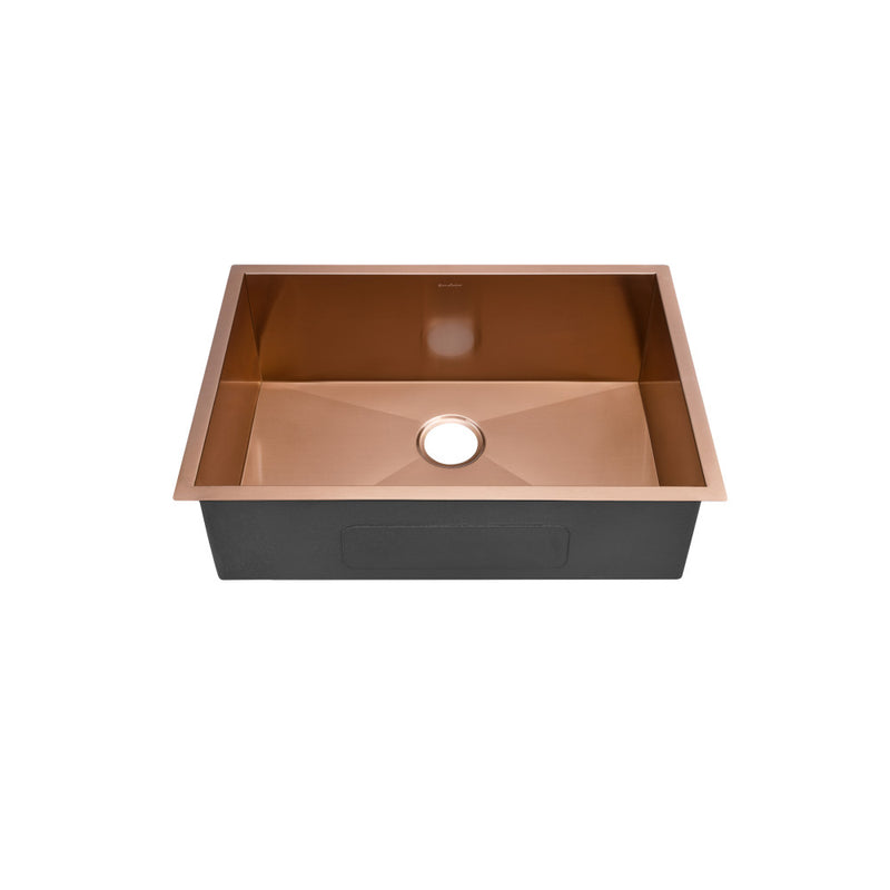 Tourner 27 x 19 Stainless Steel, Single Basin, Undermount Kitchen Sink in Rose Gold