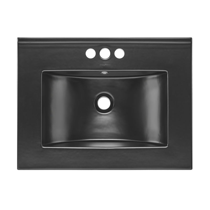 24" 3-Hole Centerset Vanity Sink Top in Matte Black