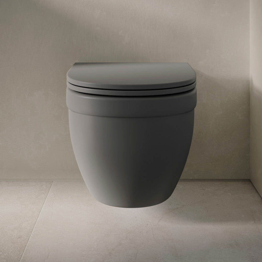 Ivy Wall-Hung Toilet Bowl Only in Matte Gray
