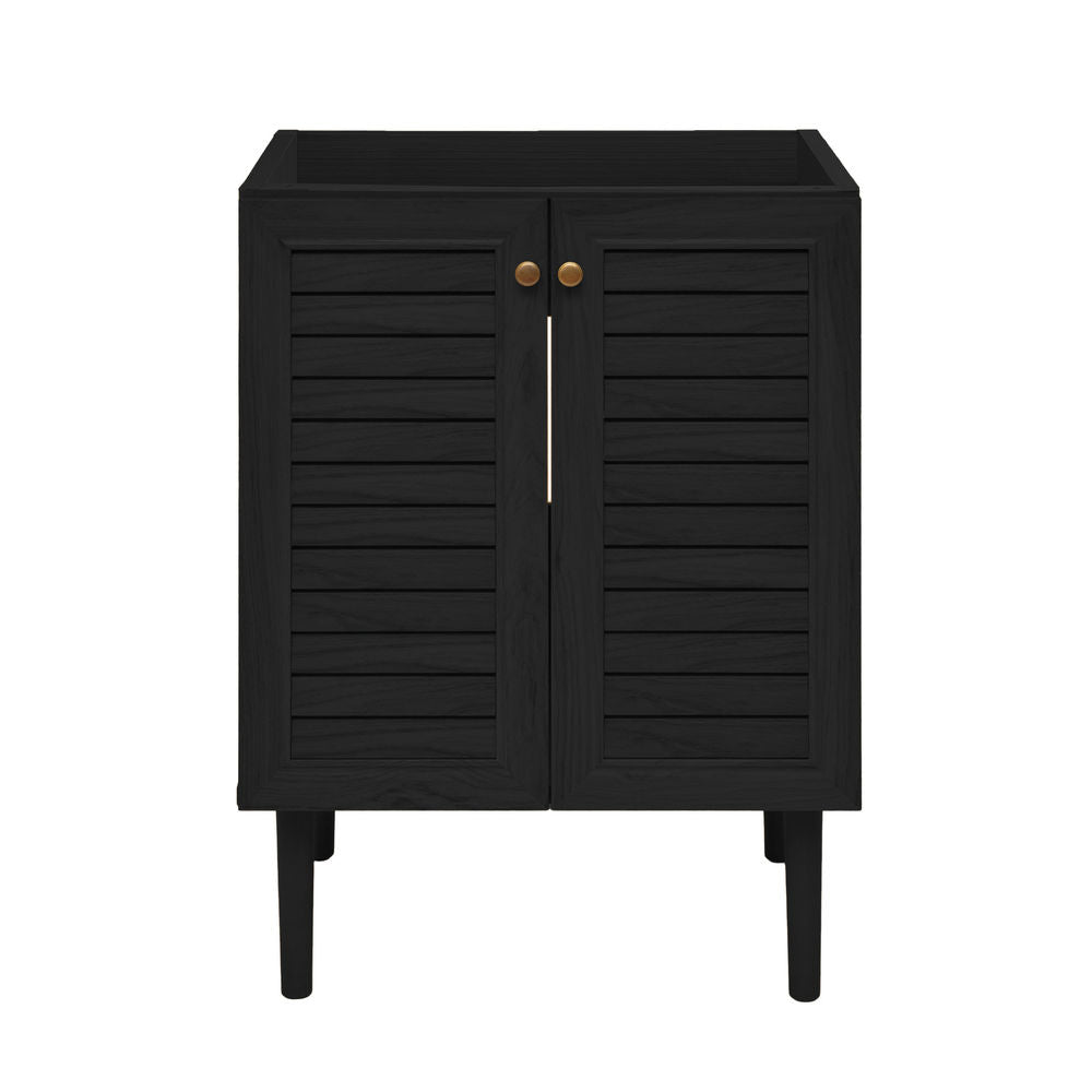 Bron 24" Freestanding Bathroom Vanity Cabinet without Top in Black Oak