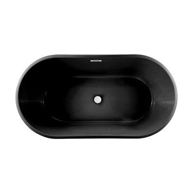 Claire 60" Freestanding Bathtub in Matte Black