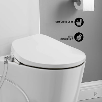 St. Tropez One-Piece Elongated Toilet Vortex Dual-Flush 1.1/1.6 gpf with Smart Seat Bidet