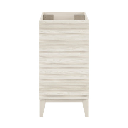 Cascade 18" Freestanding Bathroom Vanity Cabinet without Top in White Oak
