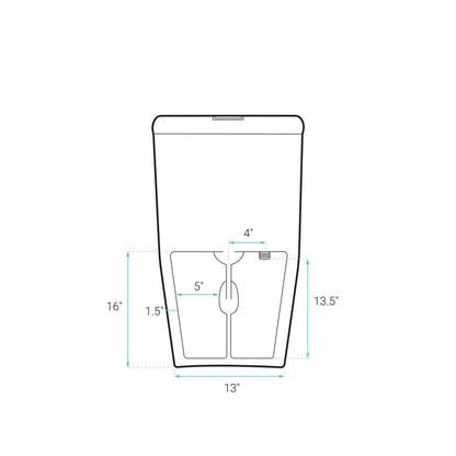 Dreux One Piece Elongated Dual Flush Toilet with 0.95/1.26 GPF (6 - Pack)