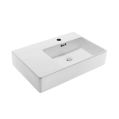 St. Tropez 24" Rectangle Wall-Mounted Sink with Right Side Faucet Mount