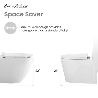St. Tropez Back-to-Wall Elongated Toilet Bowl