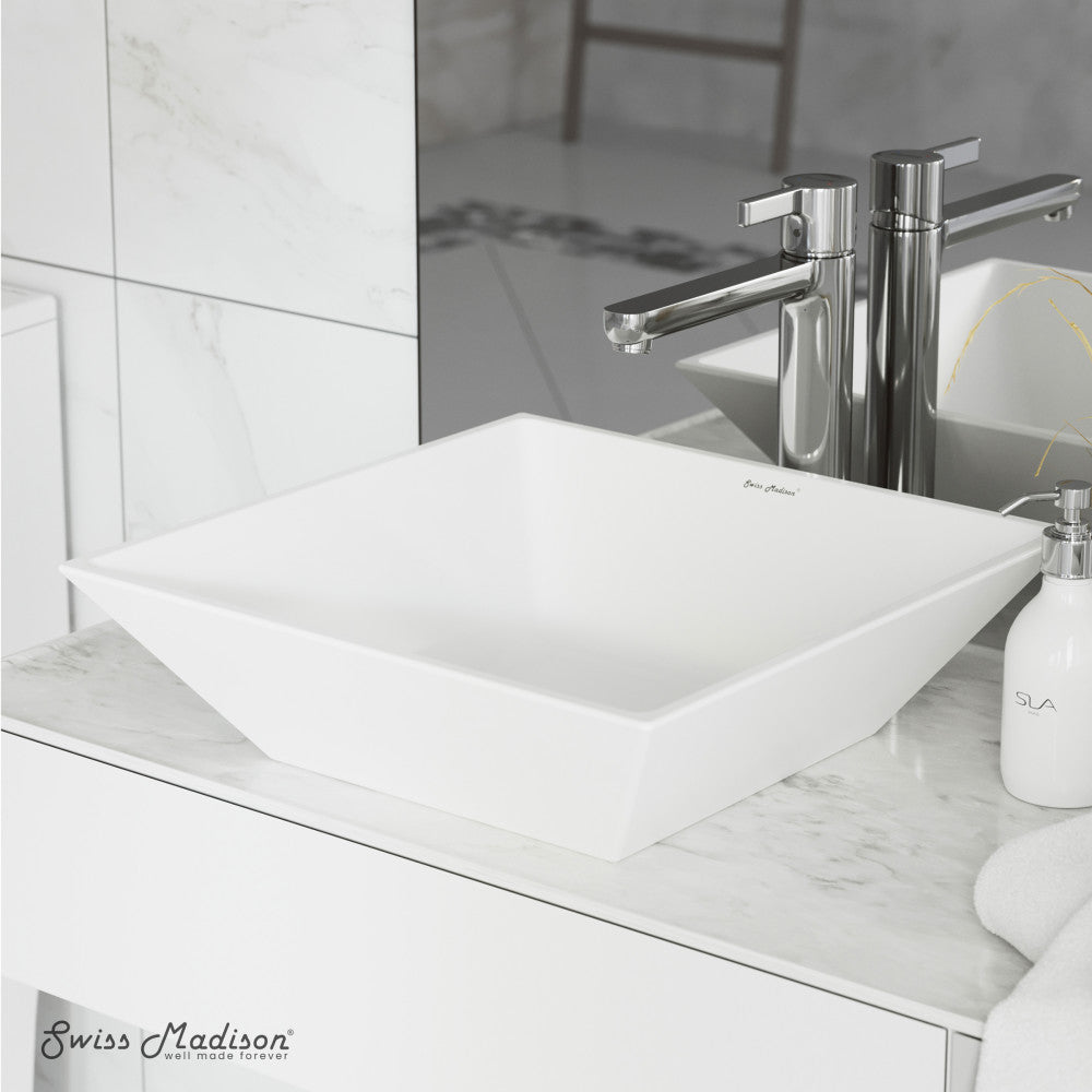 St. Tropez Square Ceramic Vessel Sink