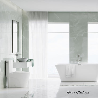 St. Tropez One-Piece 10" Rough-in 1.28 GPF Left-Hand Vortex Flush Elongated Toilet in Matte White
