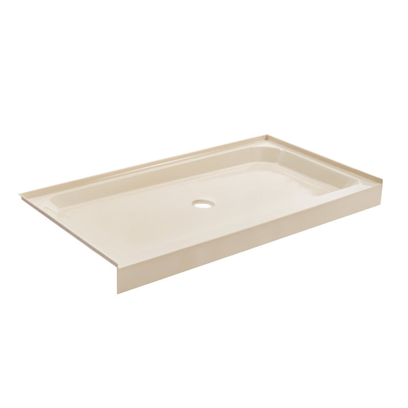 Voltaire 60" x 30" Single-Threshold, Center Drain, Shower Base in Biscuit