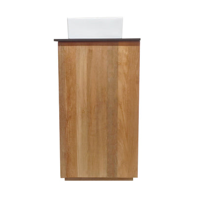 Rennes 36" Freestanding Bathroom Vanity in Natural Teak with Sink Top