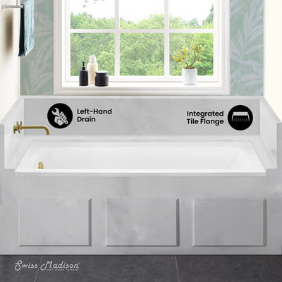 Voltaire 66" x 32" Left-Hand Drain Alcove Bathtub