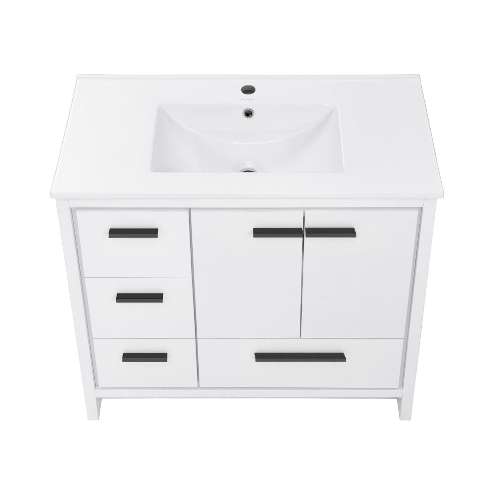 Virage 36 Freestanding, Bathroom Vanity in White