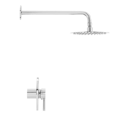 Ivy Single-Handle 1 Spray 8" Wall Mounted Fixed Shower Head in Chrome (Valve Included)