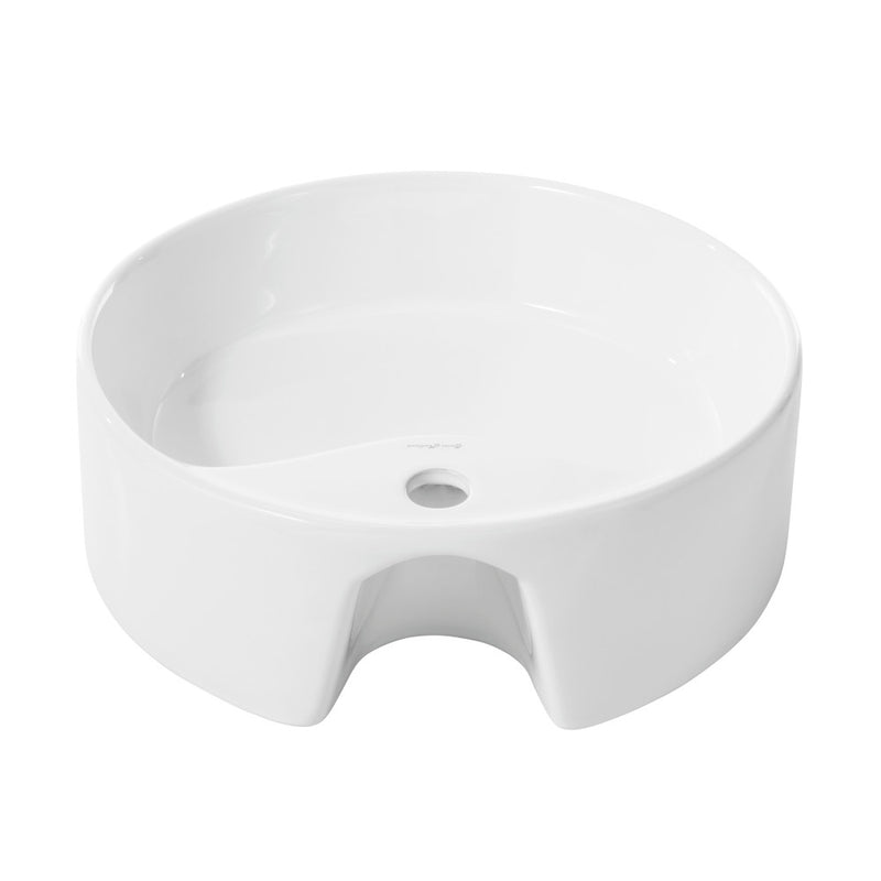 Monaco Round Vessel Sink with Faucet Mount