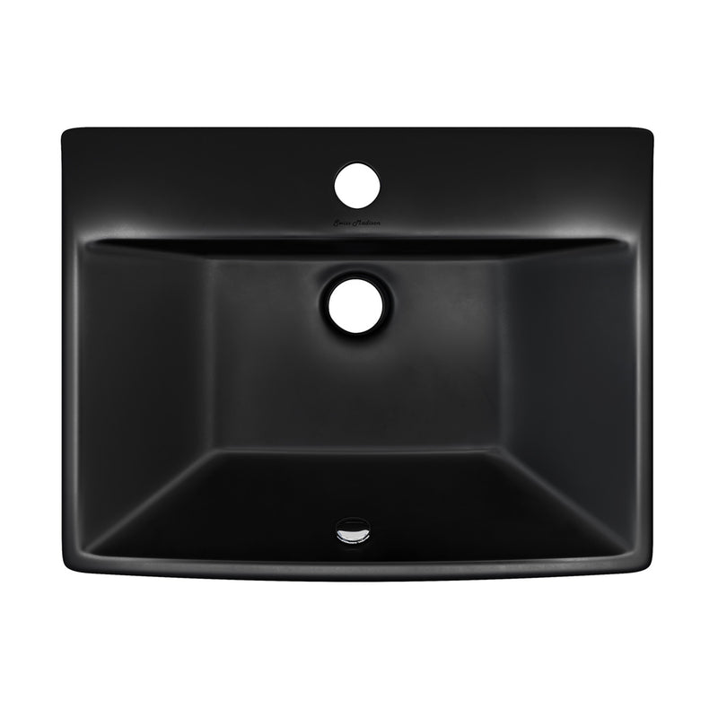 Sublime 18" Ceramic Wall Hung Sink in Matte Black