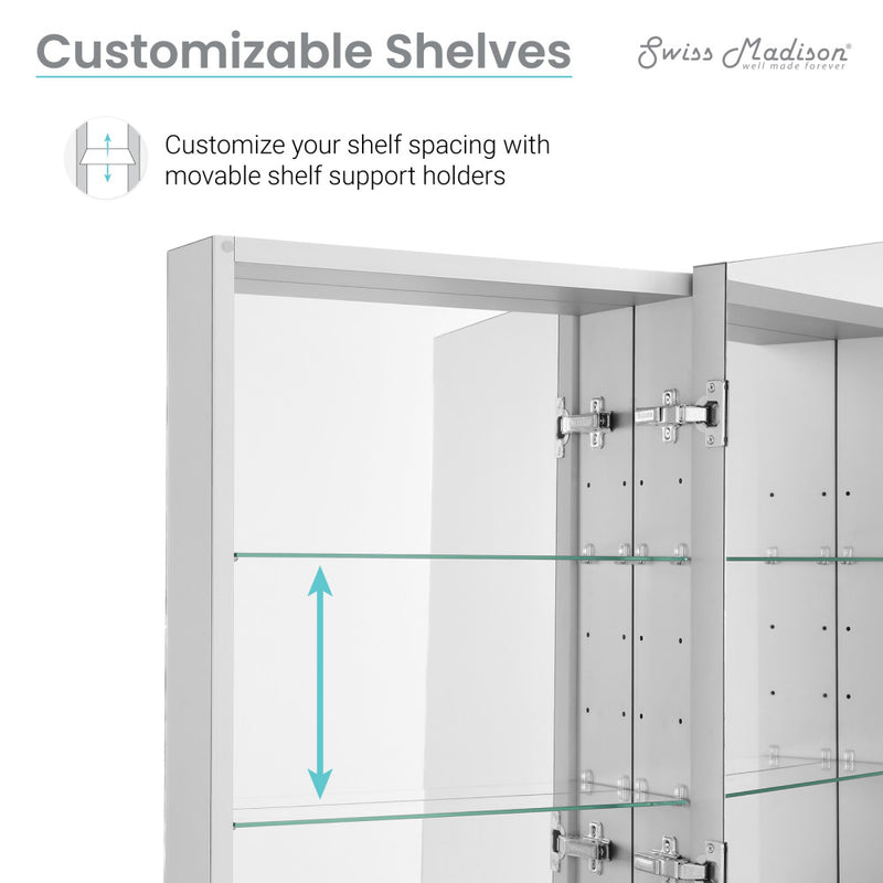 Cache 20 in. x 30 in. Mirrored Aluminum Medicine Cabinet