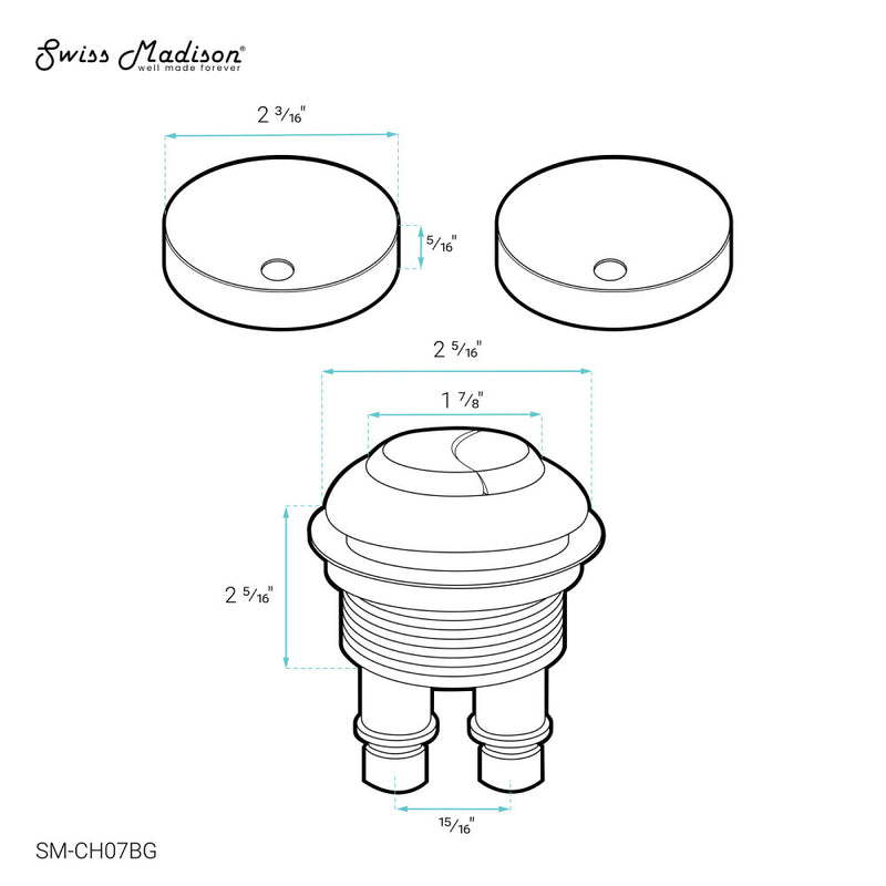 Toilet Hardware, Rose Gold (SM-2T120HB)