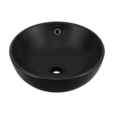 Sublime 17” Round Vessel Sink in Matte Black