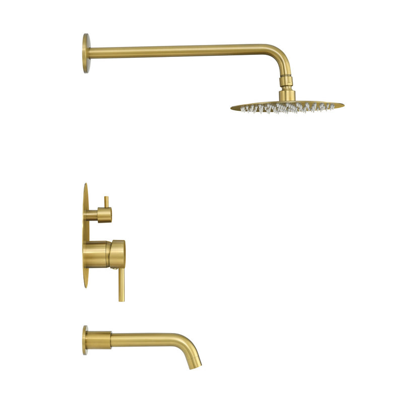 Ivy Single-Handle 1-Spray Tub and Shower Faucet in Brushed Gold (Valve Included)