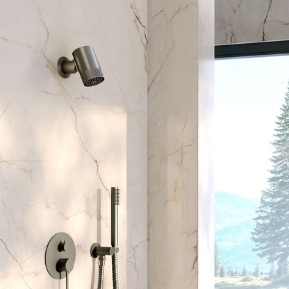 Lumiere 2-Spray Patterns 2.5 GPM Wall Mount Fixed Shower Head in Brushed Nickel