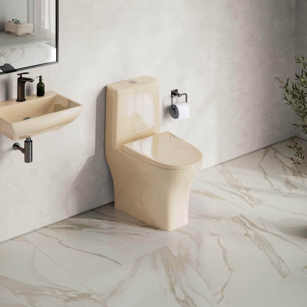 Sublime II One-Piece 10" Rough-in 1.1/1.6 GPF Dual Top Flush Round Toilet in Glossy Bisque