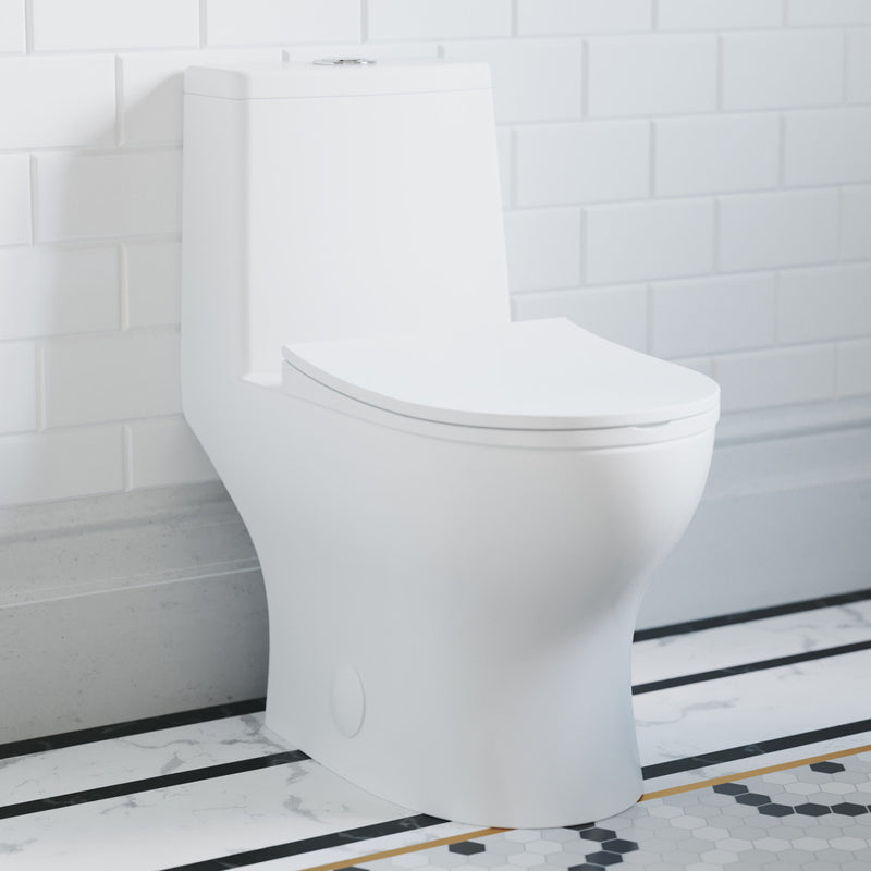 Ivy One-Piece Elongated Toilet Vortex Dual-Flush 1.1/1.6 gpf