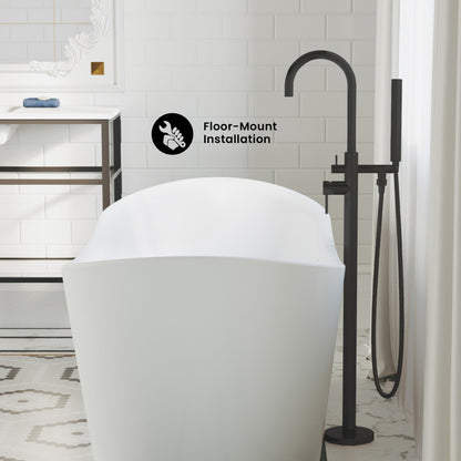 Ivy Freestanding Bathtub Faucet in Matte Black