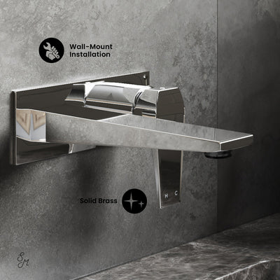 Voltaire Single-Handle, Wall-Mount, Bathroom Faucet in Chrome