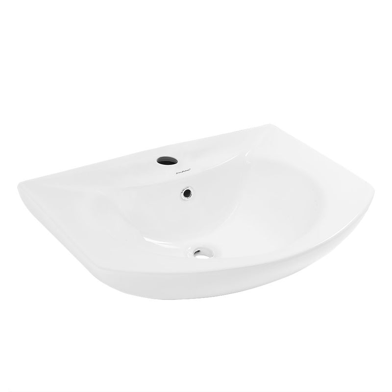 Chateau Pedestal Bathroom Sink Round Single Faucet Hole