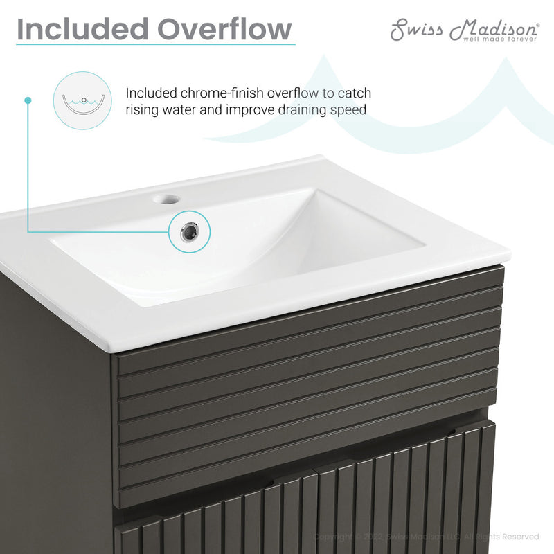 Bernay 24" Bathroom Vanity in Cedar Gray