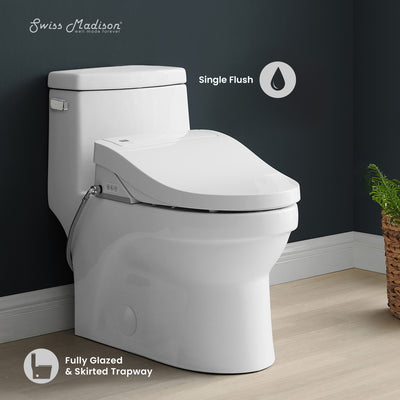 Virage One-Piece Toilet with Vivante Smart Seat Left Side Flush Handle 1.28 gpf