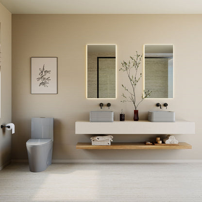 St. Tropez One-Piece Elongated Toilet Vortex™ Dual-Flush 1.1/1.6 gpf in Glossy Gray