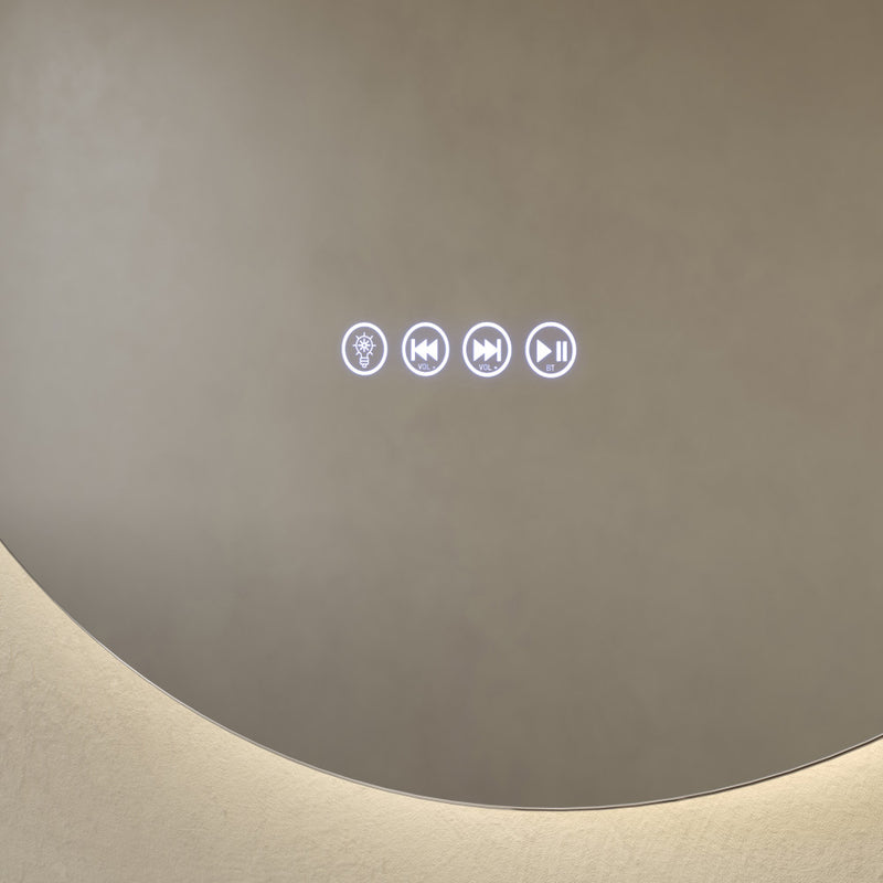 Aura 24" x 36" Pill Shaped LED Anti-Fog Smart Mirror with Bluetooth