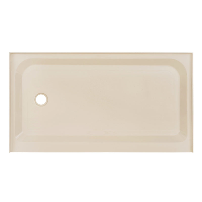 Voltaire 60" x 36" Single-Threshold, Left-Hand Drain, Shower Base in Biscuit