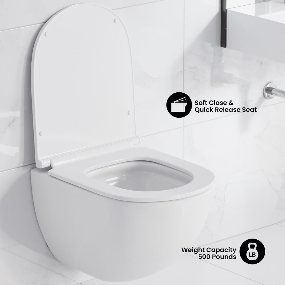 St. Tropez Wall-Hung Toilet Bowl Only in Matte White