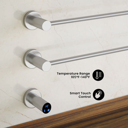 Claire 3-Bar Electric Towel Warmer in Chrome