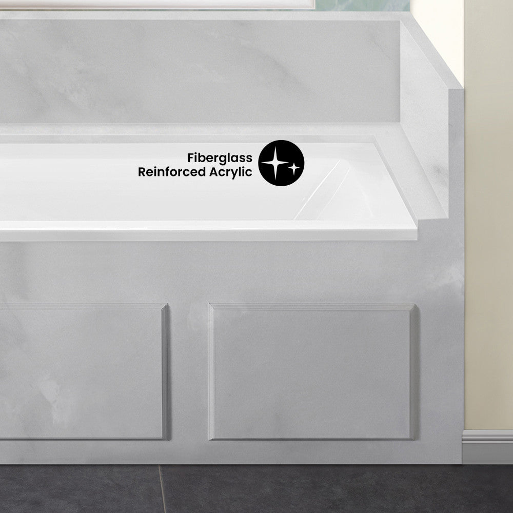 Voltaire 60" x 30" Left-Hand Drain Alcove Bathtub (15 - Pack)