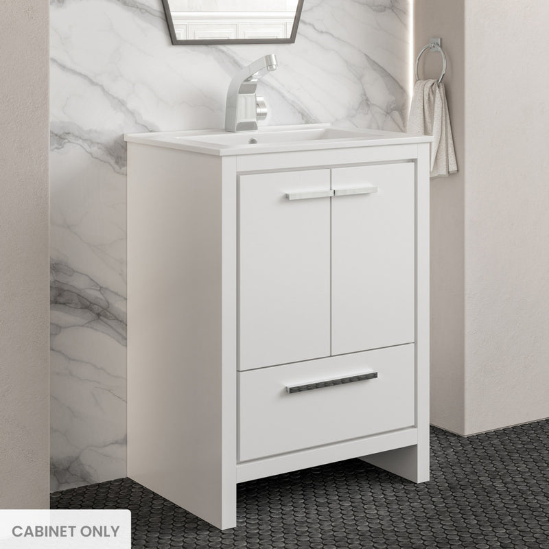 Virage 24 Freestanding, Bathroom Vanity in Glossy White Cabinet Only (SM-BV730W)