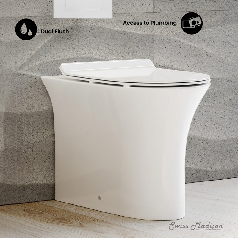 Cascade Back-to-Wall Elongated Toilet Bowl