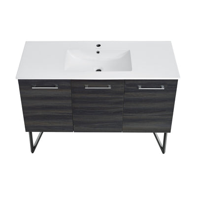 Annecy 48" Freestanding Bathroom Vanity in Black Walnut with Sink Top